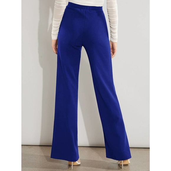 Solid High Waist Wide Leg Pants royal blue - Picture 2 of 11